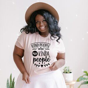 Kindness Kind People Be Kind Crew Neck Short Sleeve Tee Shirt 100% Cotton.